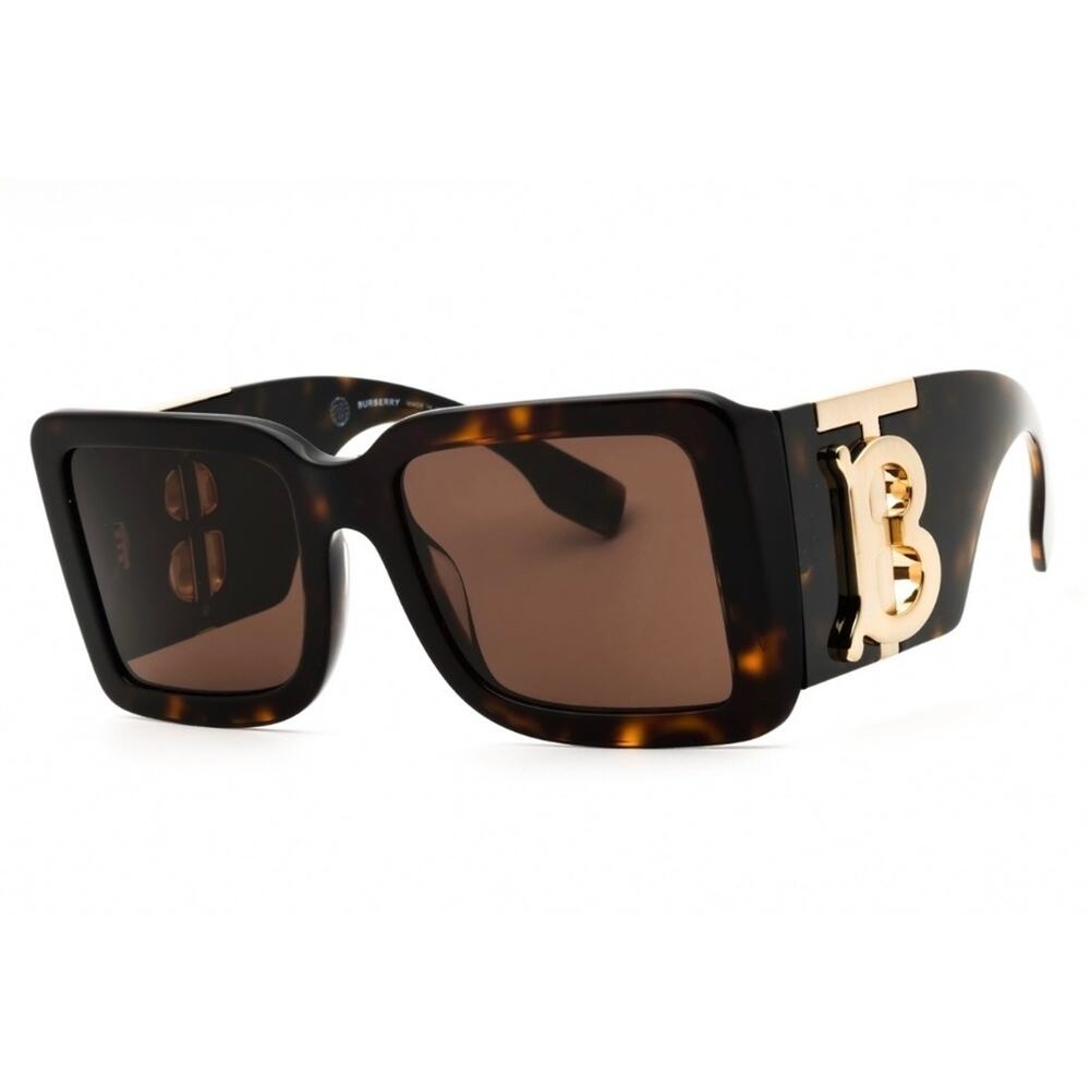 New! Burberry BE4406U 300273 Havana Oversized Sunglasses, Authentic